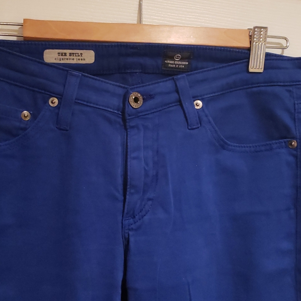 AG Jeans stilt cigarette leg suede pants